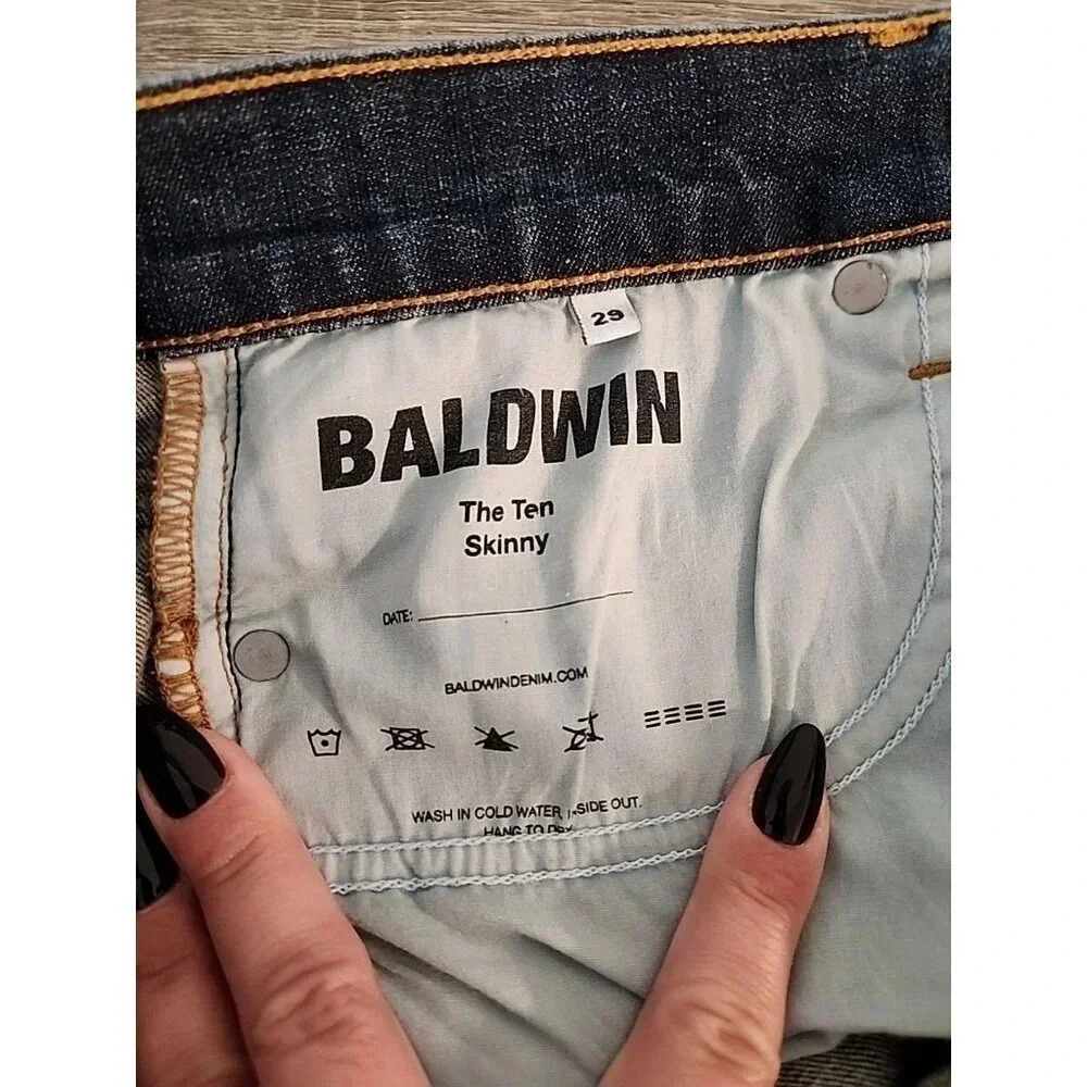 Baldwin The Ten Skinny Jeans Women's 8" Rise Distressed Sz 29 - Picture 5 of 9